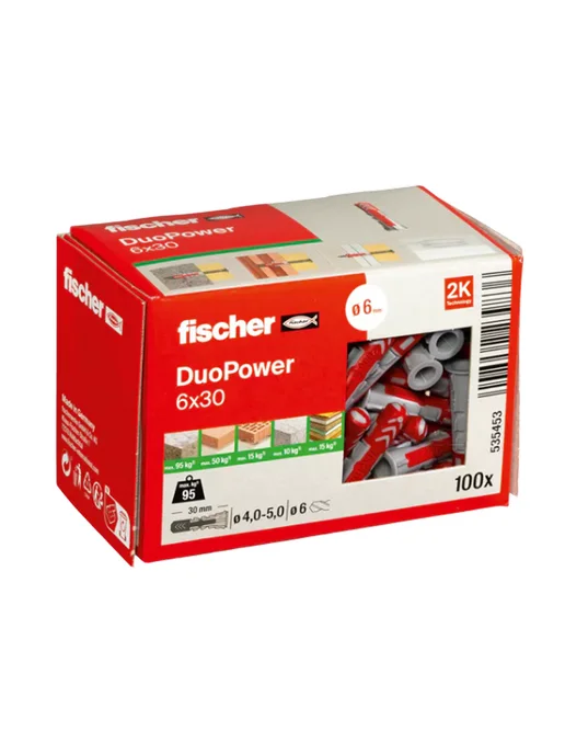 Fischer Универсальный дюбель DUOPOWER 6х30 100шт, 6x30, 100 шт, фото 7