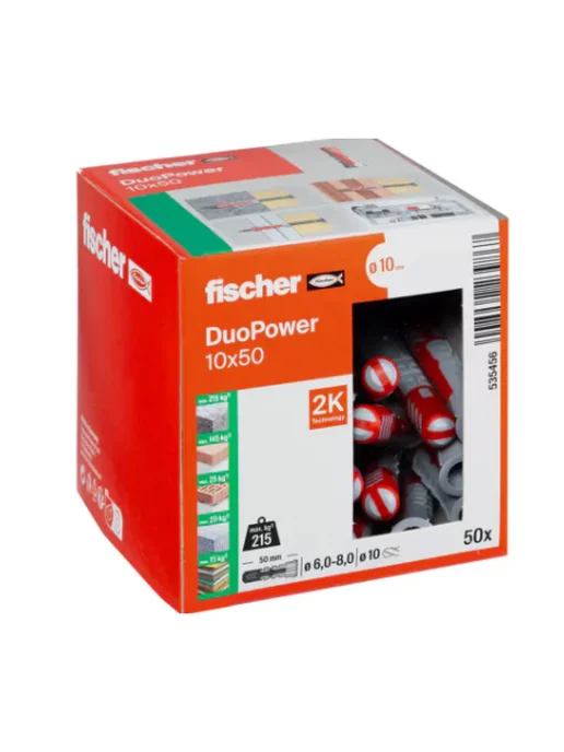 Fischer Универсальный дюбель DUOPOWER 6х30 100шт, 10x50, 50 шт, фото 7