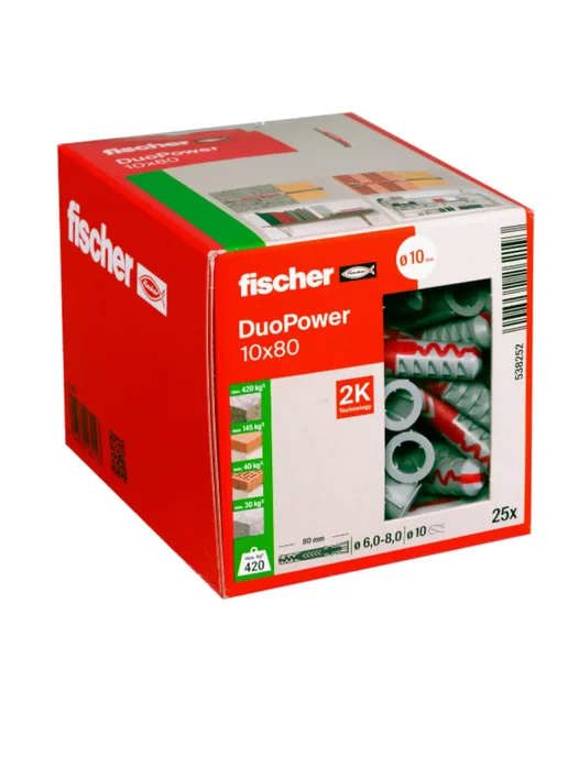 Fischer Универсальный дюбель DUOPOWER 10х80 25 шт, 25 шт, фото 7