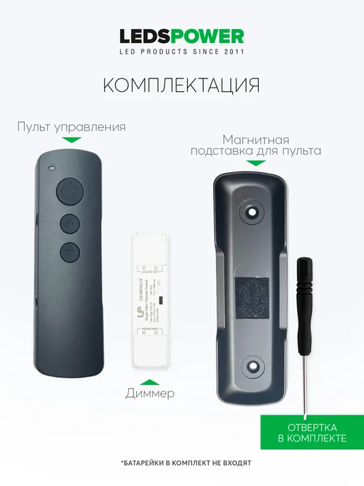 LEDS POWER Диммер для светодиодной ленты c пультом N12-B Nano 10A Black, черный, фото 7