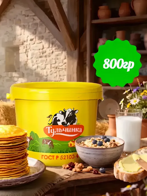 Тульчинка топленое масло ГХИ 800г, 800 г