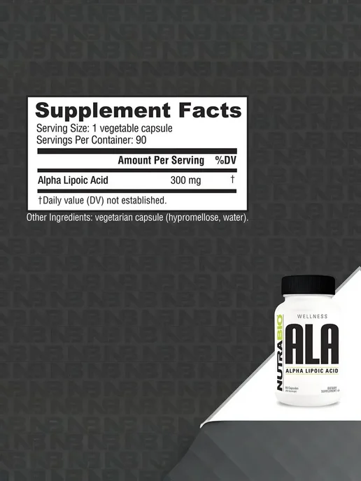 NutraBio Labs Альфа-липоевая кислота 300 мг, 90 капсул, вариант, фото 8