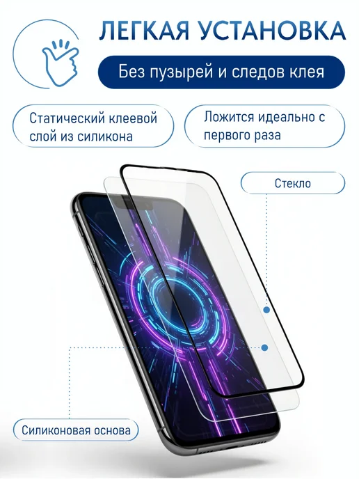 PANZERFILM Защитное стекло на Poco X4 Pro, вариант, фото 7