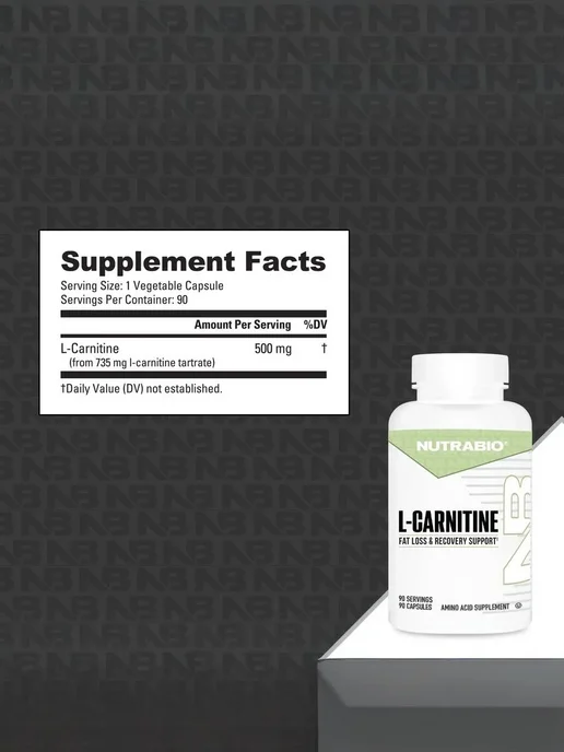 NutraBio Labs L-карнитин (500 мг) 90 капсул, 200 мл, фото 6