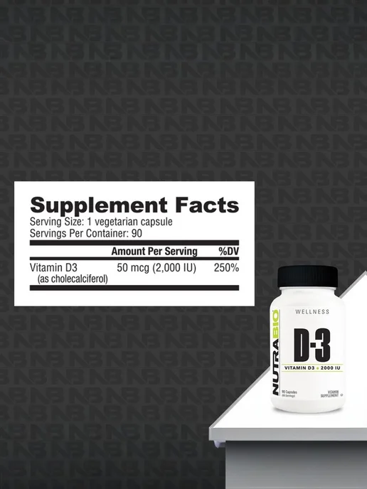 NutraBio Labs NutraBi Витамин D3 2000 МЕ, 90 капсулo Витамин C 1000 мг с ш…, 200 мл, фото 6