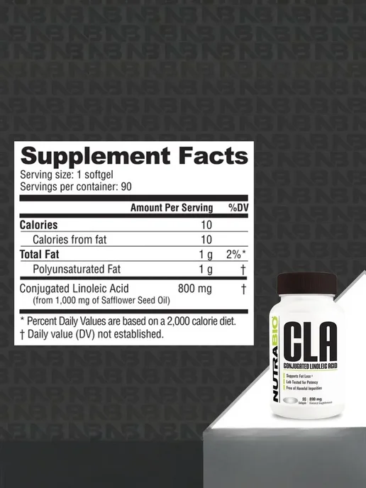 NutraBio Labs CLA 800 мг, 90 мягких капсул, 200 мл, фото 6