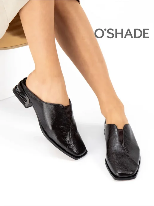 O`SHADE Мюли женские натуральная кожа, коричневый