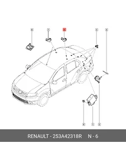 RENAULT Датчик парктроника KAPTUR (2016>) 253A42318R