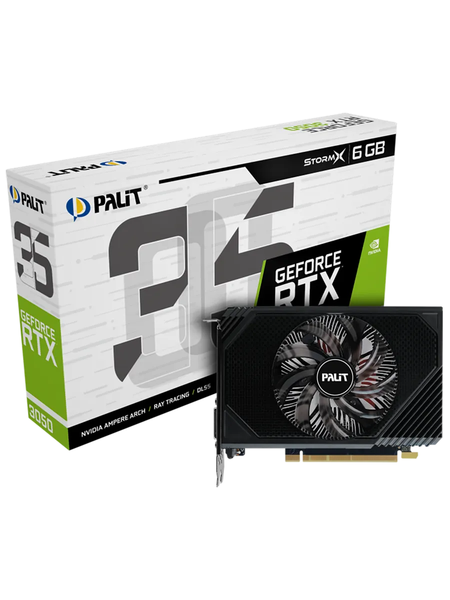 Palit Видеокарта RTX 3050 6 ГБ RTL (NE63050018JE-1072F)
