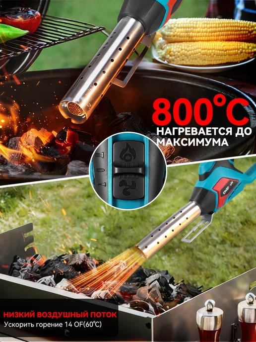 ONEVAN 800°C Фены технические аккумуляторный,0акб, синий, фото 4