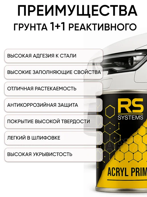 RS Systems Автомобильная грунтовка антикоррозийная реактивная в банке, вариант, фото 2