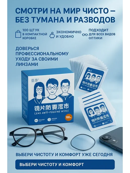 ELKAлимон Салфетки для очков и оптики влажные, 100 шт, фото 4