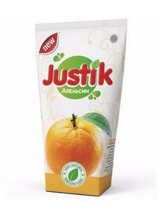 Justik Нектар Апельсин осветленный, 0,2 л х 20 шт, 200 мл, 20 шт, фото 2