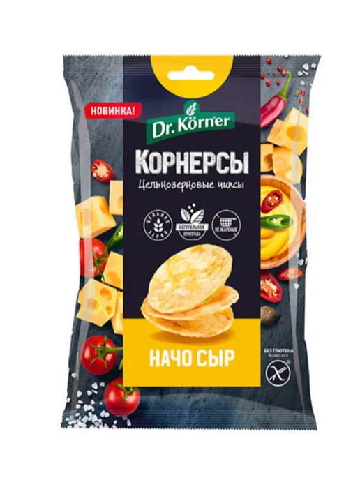 Dr.Korner Чипсы кукурузно-рисовые с сыром начо 50 г 2 уп, 50 г, фото 2