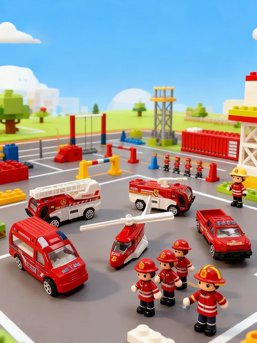 Hot Wheels Набор машинок для мальчиков инерционные металлические, красный, фото 4