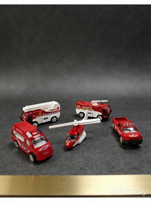 Hot Wheels Набор машинок для мальчиков инерционные металлические, красный, фото 5