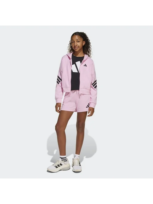 adidas Jd1300 Jg Fı 3s Fz Детская олимпийка Розовый, розовый, фото 2