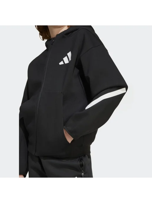 adidas Jc7574 J Z.n.e.fz Детская олимпийка Черный, черный, фото 2