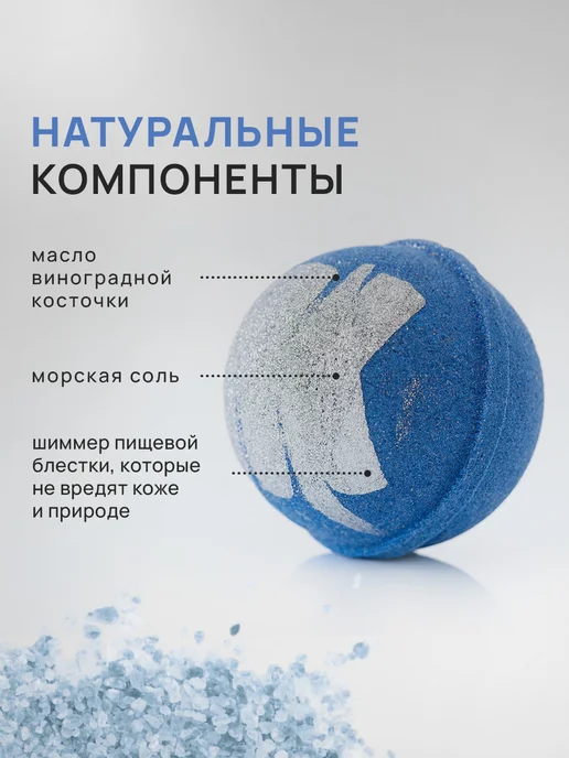 Balscen Бомбочка для ванны Летняя Ночь, синий, фото 4