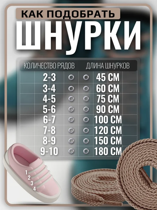 Komodo Шнурки для обуви темно-бежевые плоские, 120 см, бежевый, фото 6