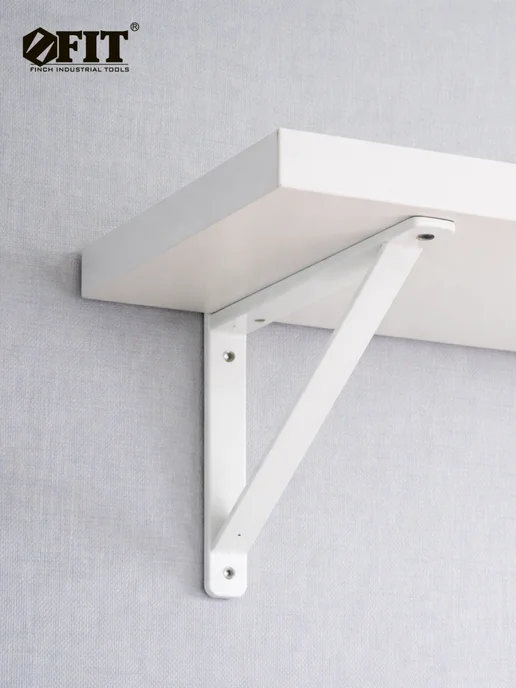 FIT FINCH INDUSTRIAL TOOLS FIT Кронштейны для полки 250 х 200 х 3.8 х 29 мм, набор 2 шт, 250x200, 2 шт, фото 6