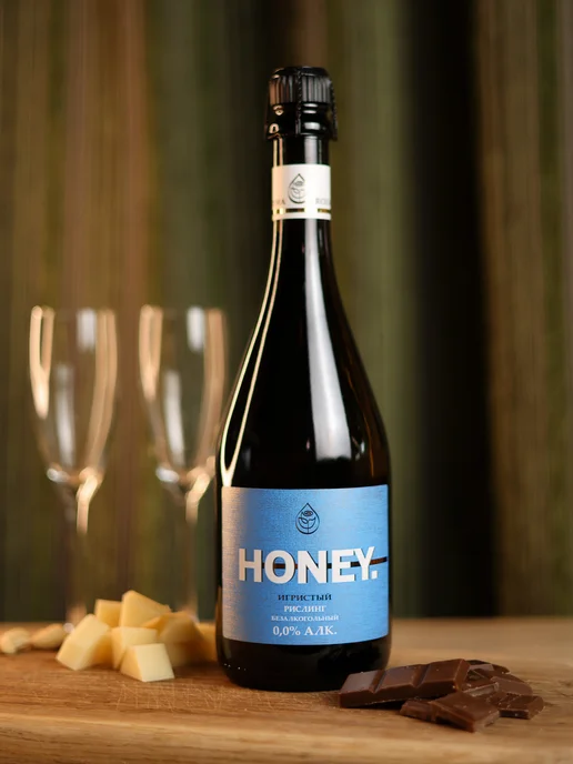 Honey Land Безалкогольный игристый Рислинг, 750 мл, фото 2