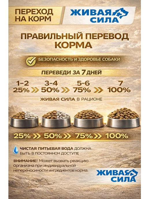 Сухой корм Живая сила Бататом Гранула для собак, крупные, кролик, 0,4 кг, фото 4