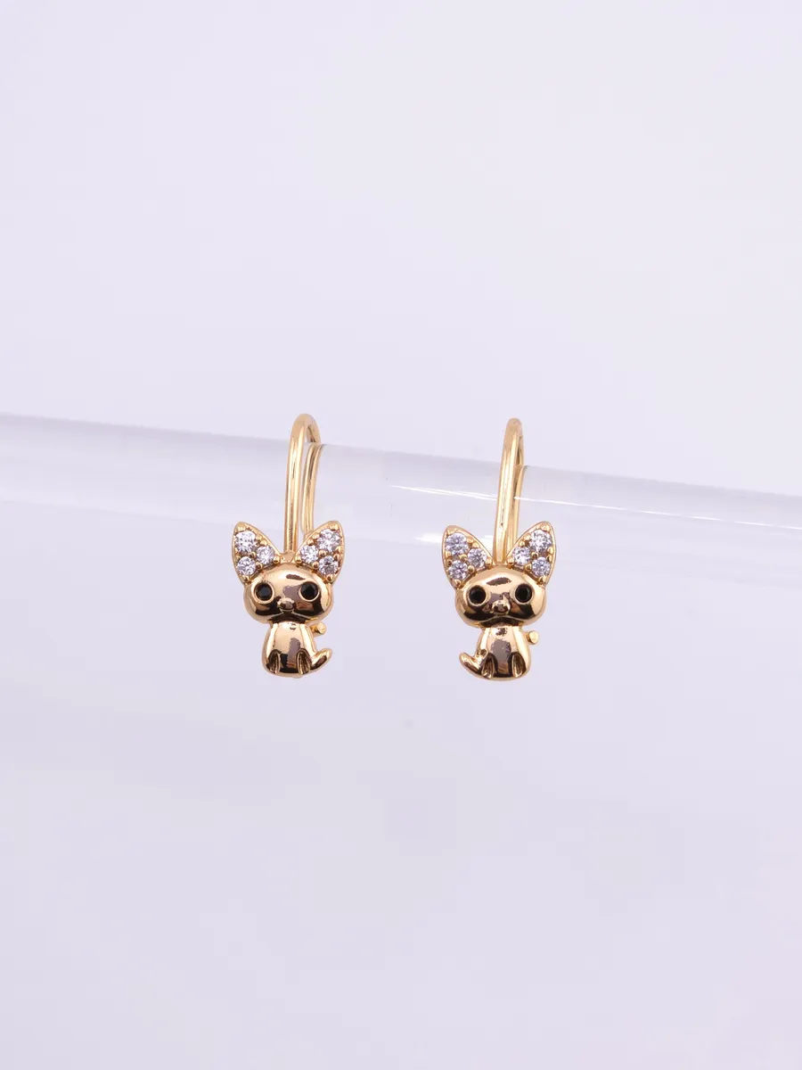 Детские серьги кошечки 1,4 см.