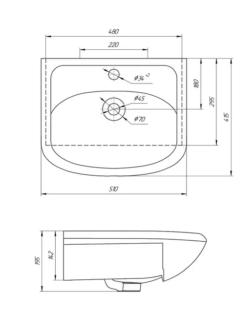 Grossman Раковина УЮТ-50, белый, фото 2
