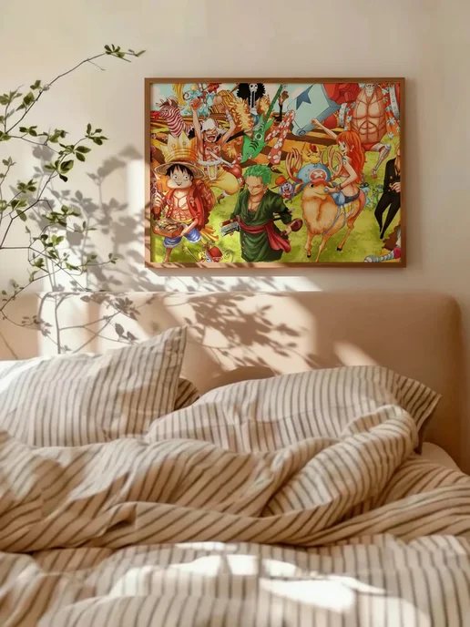 Плакат Surreal Portrait with Green Diamonds, вариант, фото 4