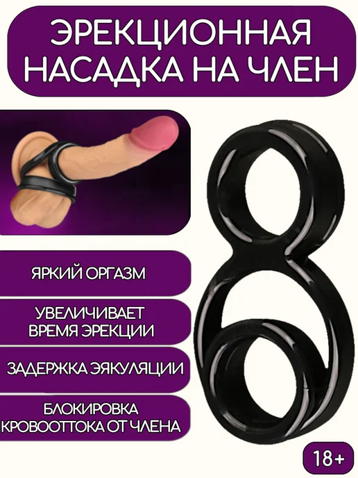 CD-TV RU Силиконовое эрекционное кольцо на член и мошонку, черный