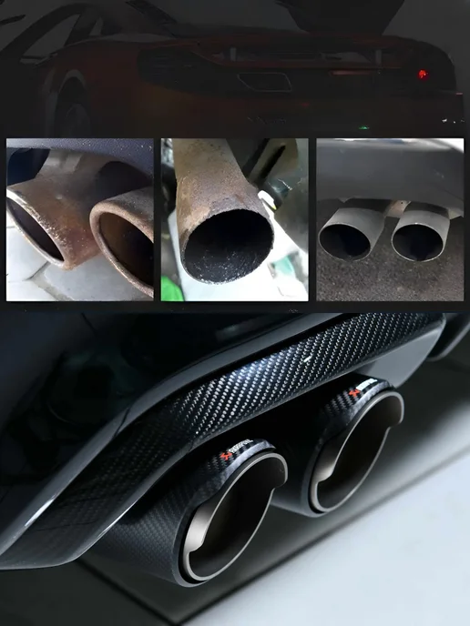 AUTO-TUNE Насадка на глушитель Аkrapovic (Акрапович) карбон D51-89мм, Аkrapovic карбон, фото 6