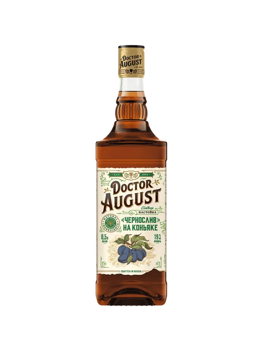 Doctor August Настойка Чернослив на коньяке 0,5 л, 0,5 л