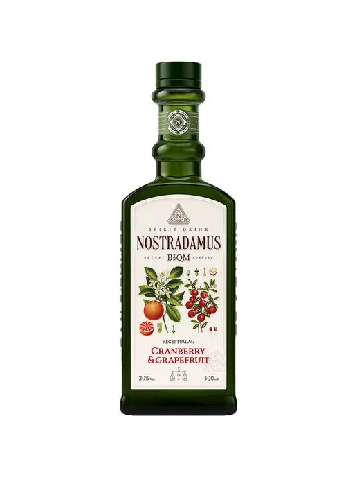 Настойка Nostradamus Cranberry & Grapefruit полусладк. 0,5 л, 0,5 л