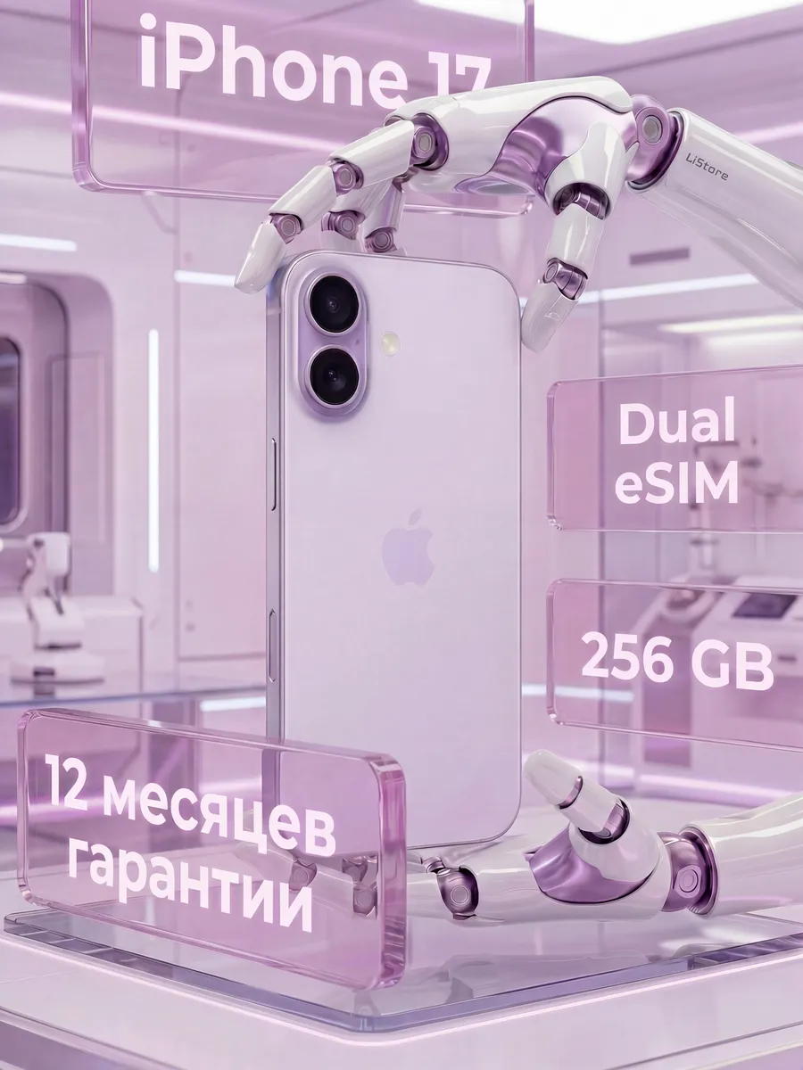 Смартфон iPhone 17 256 ГБ, Dual eSIM Lavender Apple 710333730 купить в интернет‑магазине Wildberries