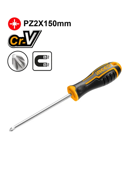 INGCO Отвертка крестовая HSDSPZ2150 INDUSTRIAL, 260 мм, PZ2, Cr-V, вариант