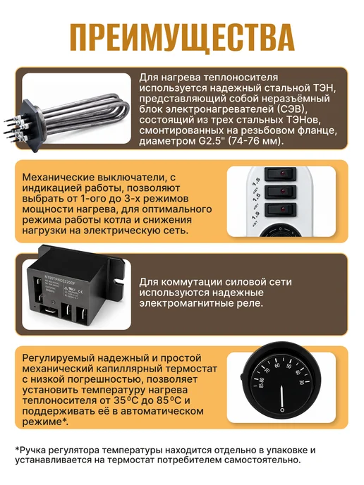 Ресурс ТМ Электрический котел отопления ЭВПМ-3 3кВт, вариант, фото 2