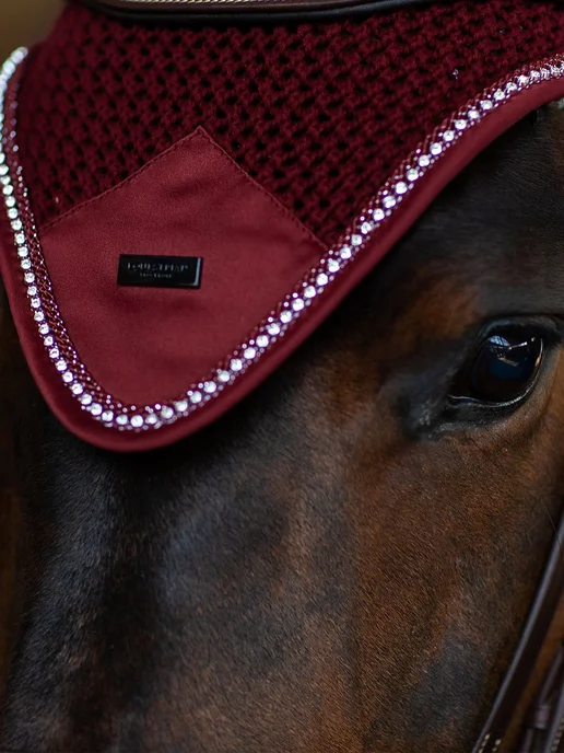 Equestrian Stockholm Ушки для лошади Crystal Bordeaux, красный, фото 5