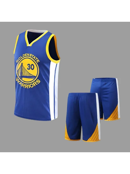 Спорт Стиль Форма баскетбольная Stephen Curry 30, синий, фото 2