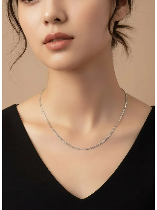 Gold & Silver Цепочка на шею 3мм нержавеющая сталь, серебристый, фото 7