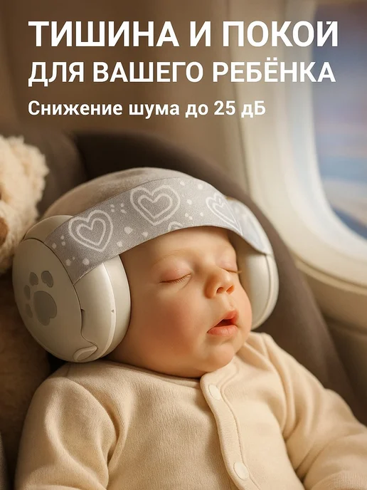 Детские противошумные наушники erduo, белые, регулируемые, белый, фото 2