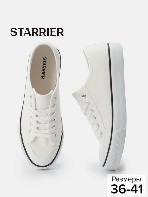 STARRIER Кеды низкие на платформе, белый