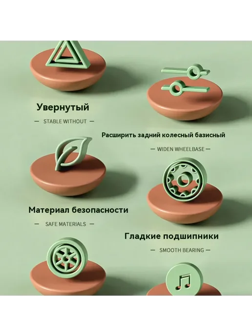 Детский трехколесный велосипед, коричневый, фото 7