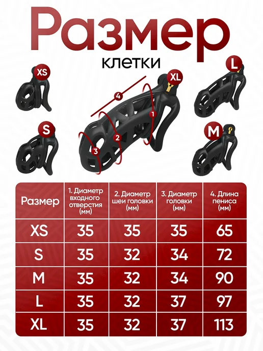 Пояс верности мужской Клетка целомудрия Размер "S", вариант, фото 7