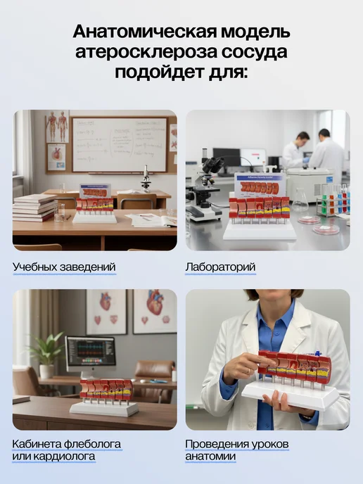 Дек Разборная анатомическая модель атеросклероза сосуда, вариант, фото 2