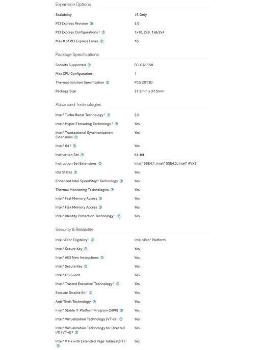 Intel Процессор Xeon E3 1230V3 4 ядер 3,3 ГГц LGA1150 e3-1230v3, вариант, фото 4