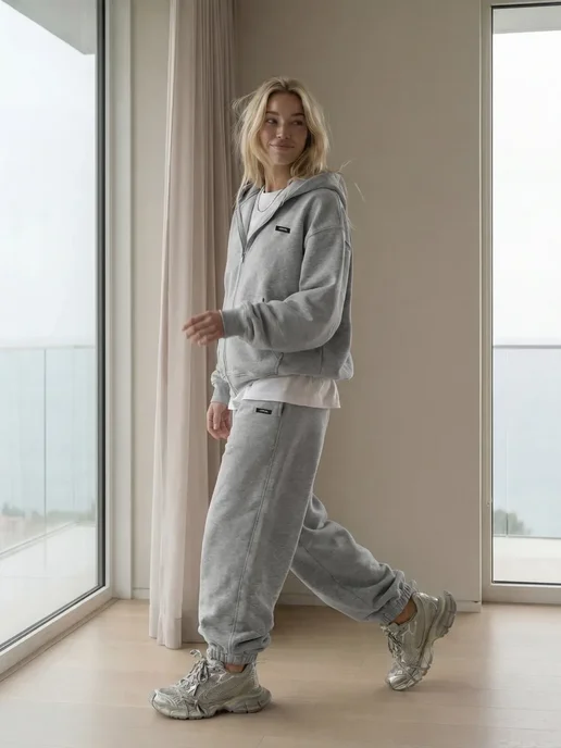 LOOK.IN Костюм спортивный брючный с капюшоном на молнии, вариант