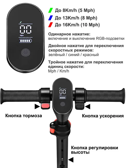spetime Электросамокат детский с сидением E10Pro розово-чёрный, черный, фото 2