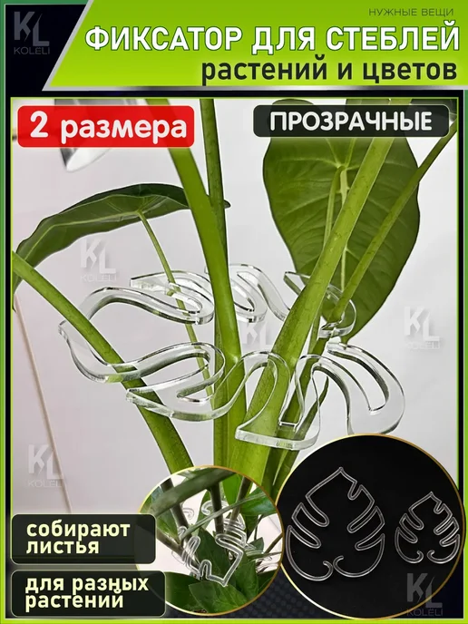 КоЛёли Фигурные опоры для домашних растений, фиксаторы стеблей, белый, фото 7