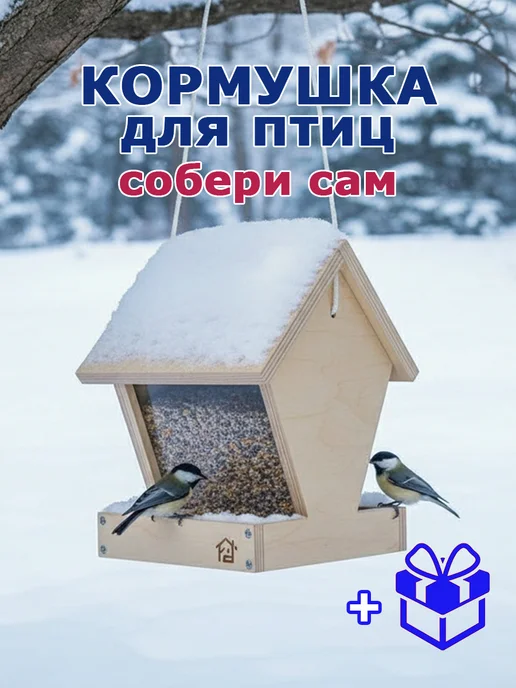 ФД5 Кормушка для птиц сделай сам, бежевый, фото 8